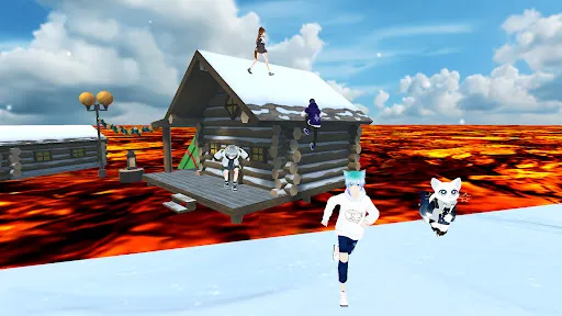 The floor is lava game parkour screenshot