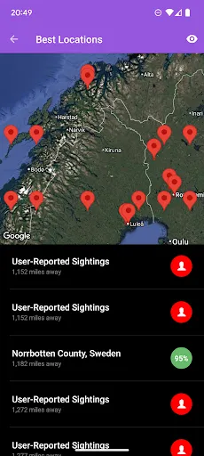 My Aurora Forecast & Alerts screenshot