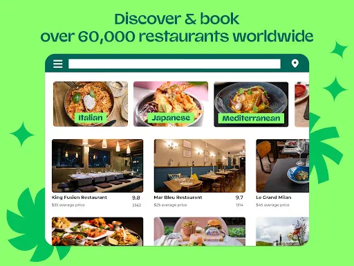 TheFork - Restaurant bookings screenshot