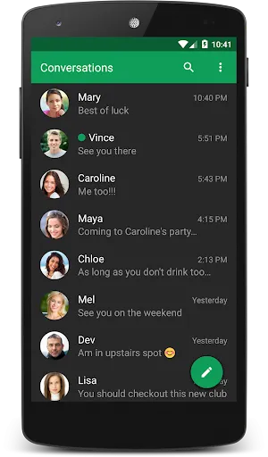 Chomp SMS screenshot