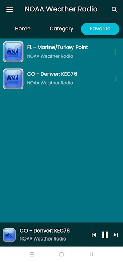 NOAA Weather radio screenshot