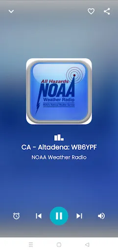 NOAA Weather radio screenshot
