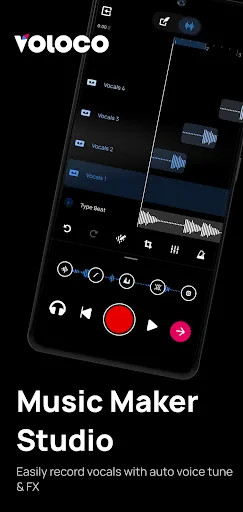 Voloco: Auto Vocal Tune Studio screenshot