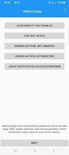 Parental Control NetEchoAPP screenshot