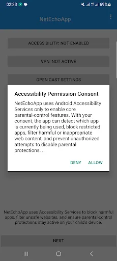 Parental Control NetEchoAPP screenshot