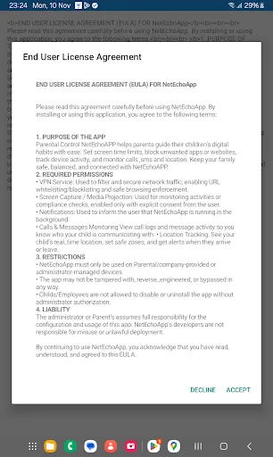 Parental Control NetEchoAPP screenshot