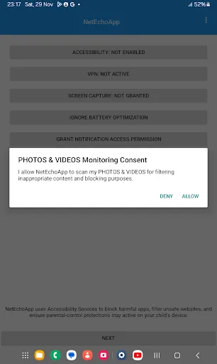 Parental Control NetEchoAPP screenshot