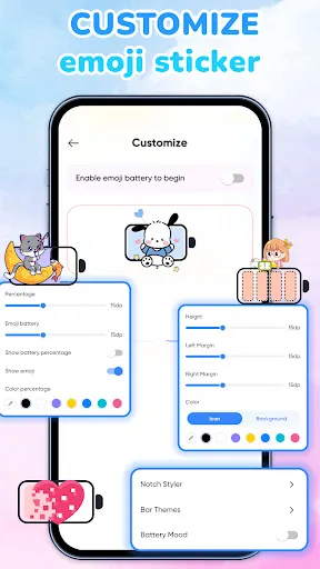 Emoji Battery: Status Bar screenshot