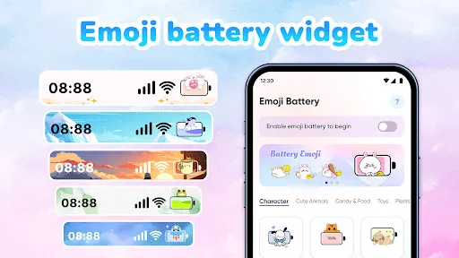 Emoji Battery: Status Bar screenshot