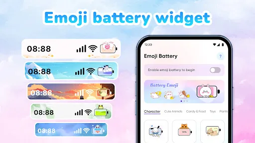 Emoji Battery: Status Bar screenshot