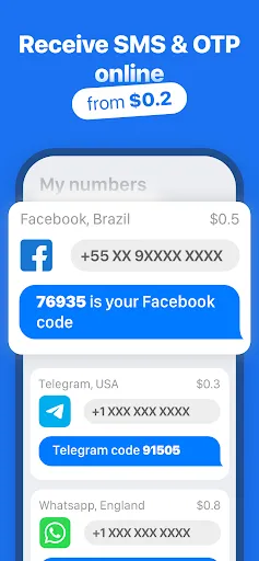 SMS Virtual - Receive SMS screenshot