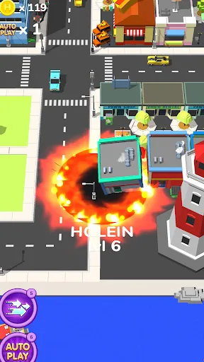 Holein eating games io offline screenshot