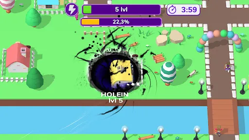 Holein eating games io offline screenshot