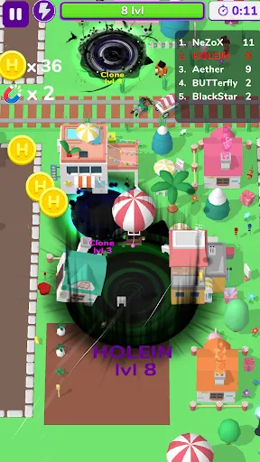 Holein eating games io offline screenshot