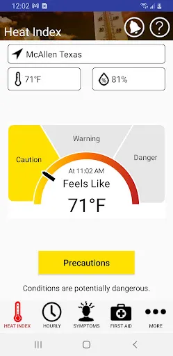 OSHA NIOSH Heat Safety Tool screenshot