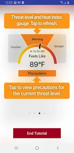 OSHA NIOSH Heat Safety Tool screenshot