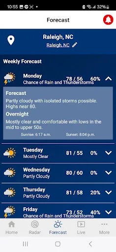 WRAL Weather screenshot