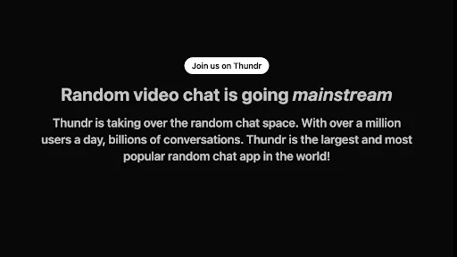 Thundr: Live Random Video Chat screenshot