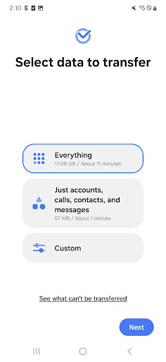 Samsung Smart Switch Mobile screenshot