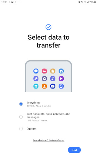 Samsung Smart Switch Mobile screenshot