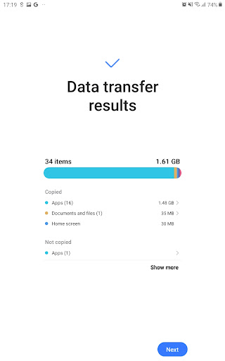 Samsung Smart Switch Mobile screenshot
