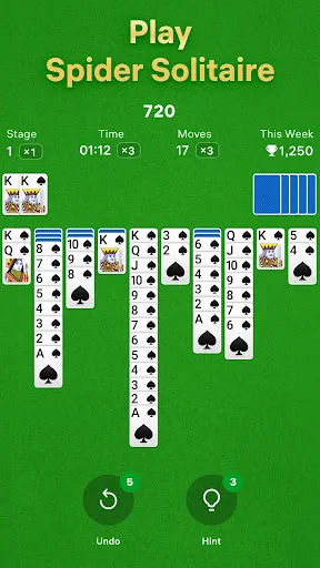 Spider Solitaire screenshot