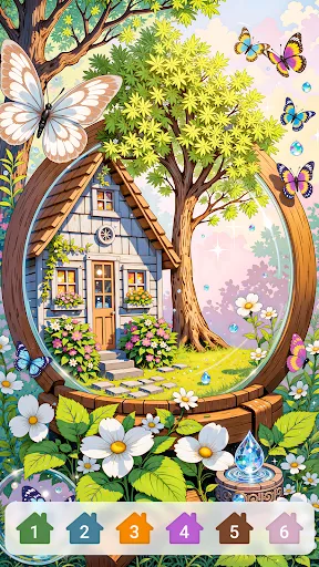 Cabin & House Paint by Numbers screenshot