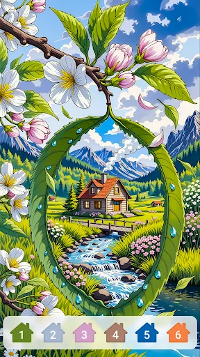 Cabin & House Paint by Numbers screenshot