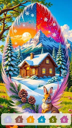 Cabin & House Paint by Numbers screenshot