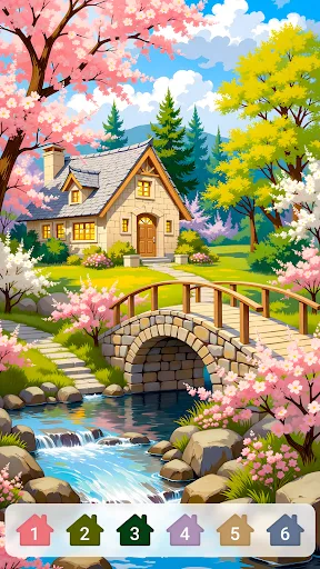 Cabin & House Paint by Numbers screenshot