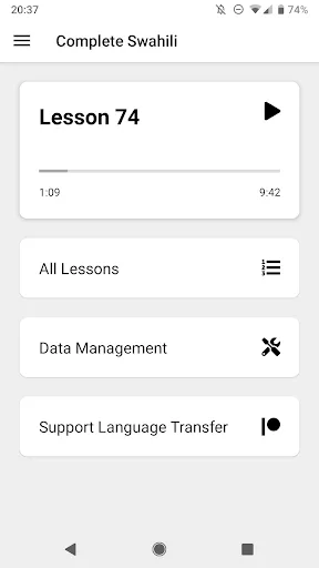 Language Transfer screenshot
