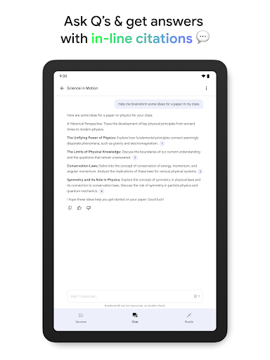 Google NotebookLM screenshot