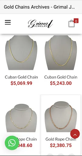 Grimal Jewelry Online Store screenshot