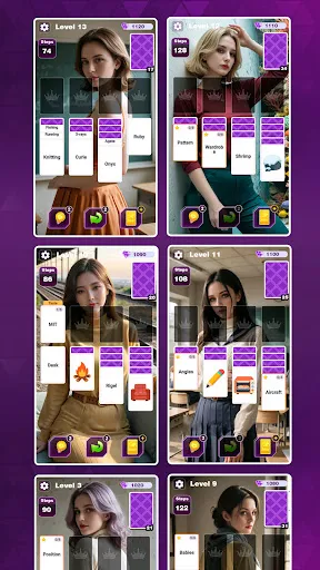 Wordy Beauties Solitaire screenshot