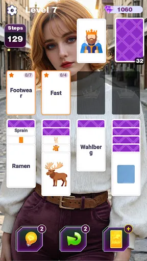 Wordy Beauties Solitaire screenshot