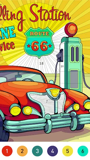 Nostalgia Color by number game screenshot