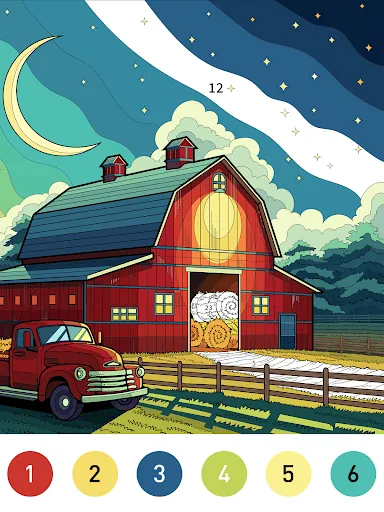 Nostalgia Color by number game screenshot