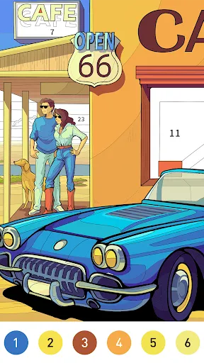 Nostalgia Color by number game screenshot