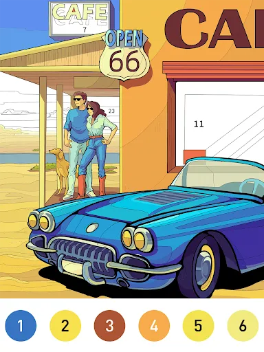 Nostalgia Color by number game screenshot