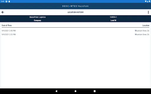 MacroPoint for Truckers screenshot