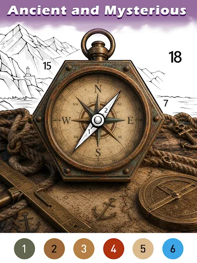 Ancient Color By Number Game screenshot