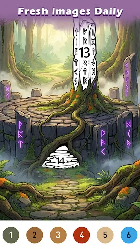 Ancient Color By Number Game screenshot