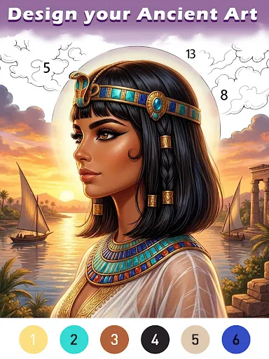 Ancient Color By Number Game screenshot