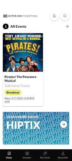 Criterion Ticketing screenshot