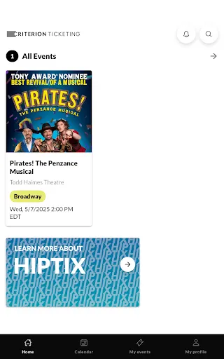 Criterion Ticketing screenshot