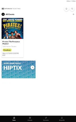 Criterion Ticketing screenshot