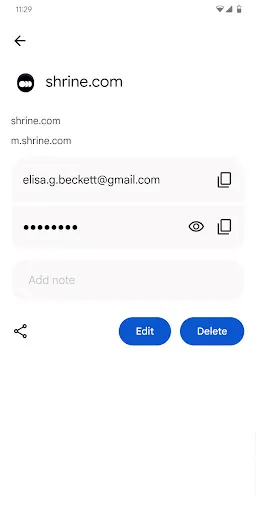 Google Password Manager screenshot