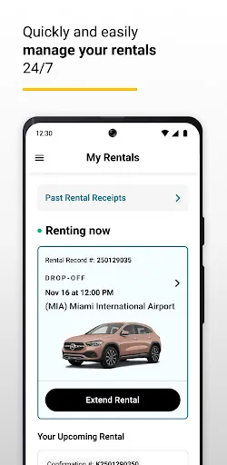 Hertz Rent-a-Car screenshot