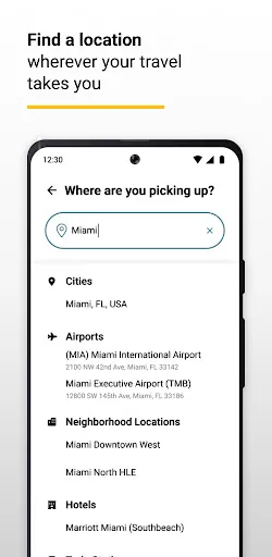 Hertz Rent-a-Car screenshot