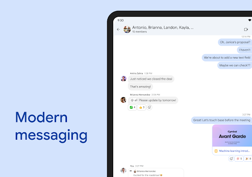 Google Chat screenshot